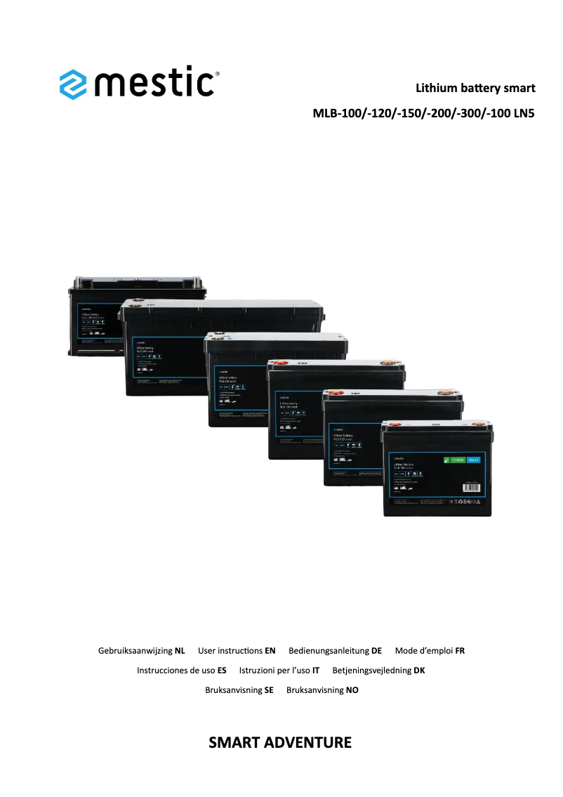 Page n°1 - Manuel utilisateur Mestic MLB-150