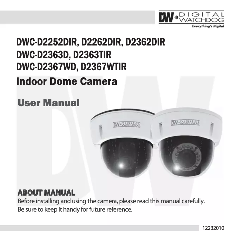 Page n°1 - Manuel utilisateur Digital Watchdog DWC-D2252DIR