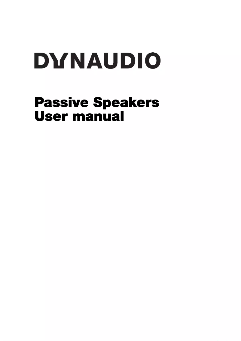 Page n°1 - Manuel utilisateur Dynaudio Emit 50