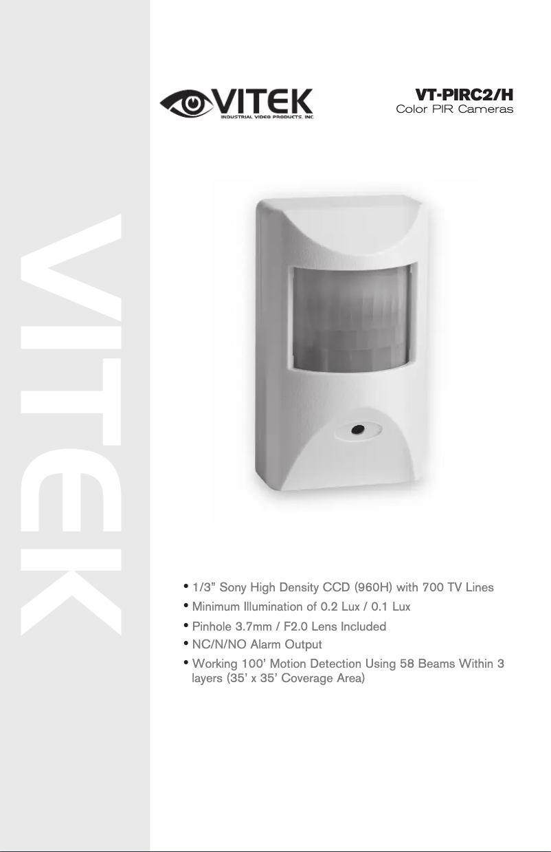Page 1 de la notice Manuel utilisateur Vitek VT-PIRC2H