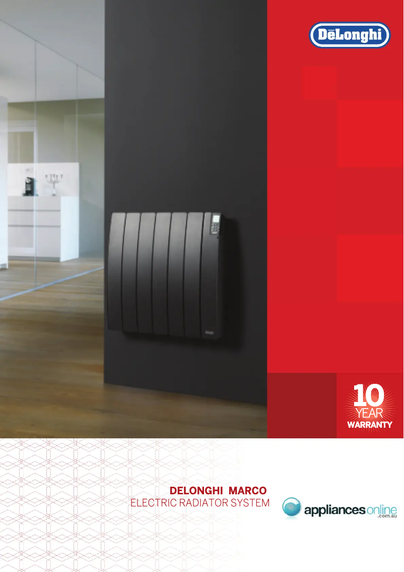 Page 1 de la notice Fiche technique DeLonghi MARCO1000WH