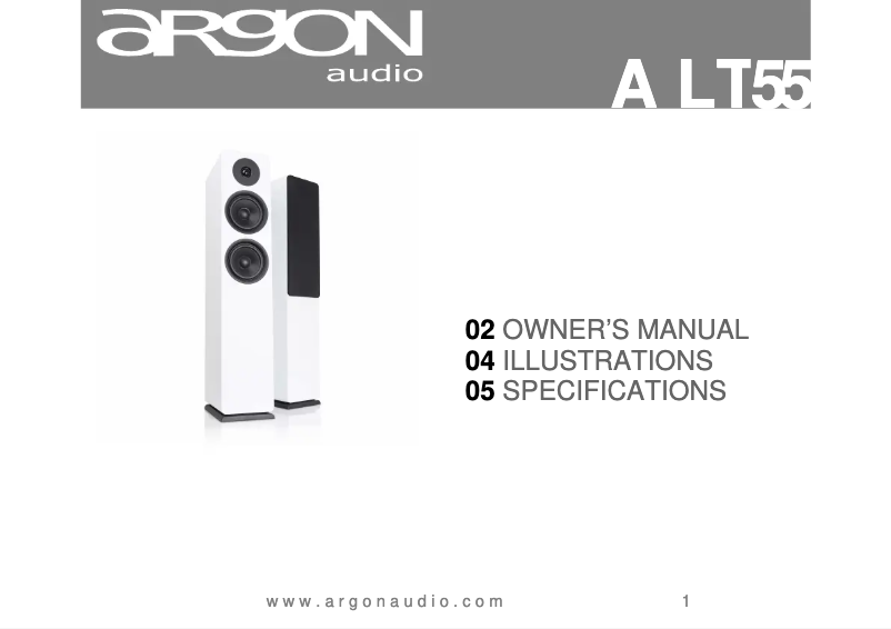 Página 1 del manual Manual de usuario Argon Alto 55