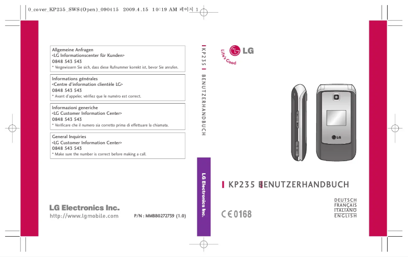 Page n°1 - Manuel utilisateur LG KP235