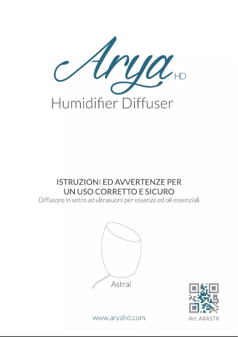 Page 1 de la notice Manuel utilisateur Arya HD Astral