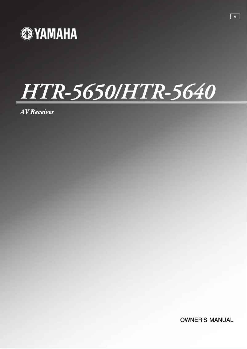 Page n°1 - Manuel utilisateur Yamaha HTR-5650