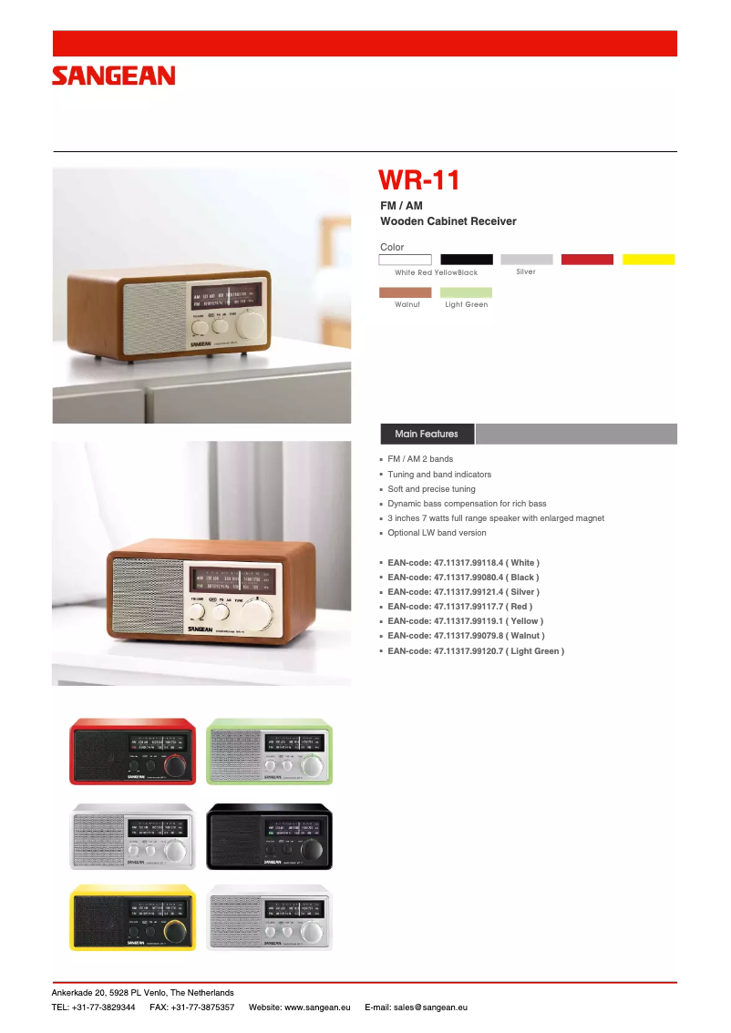 Imagen de la primera página del manual del dispositivo WR-11