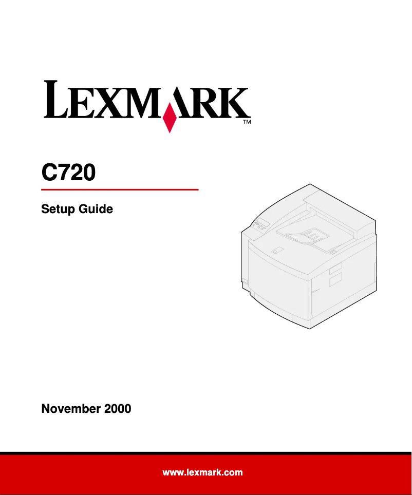 Page 1 de la notice Guide d'installation Lexmark C720