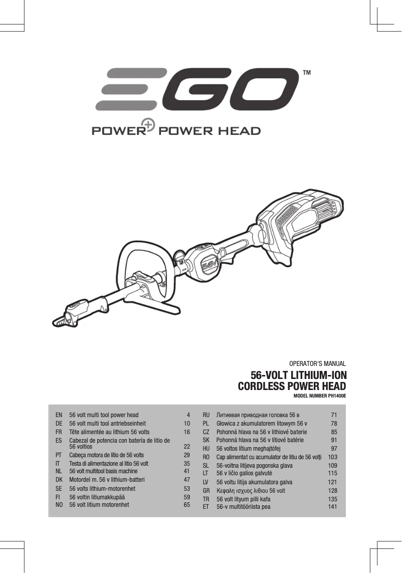 Page 1 de la notice Manuel utilisateur EGO MST1500E-B