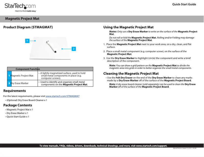 Page 1 de la notice Manuel utilisateur StarTech.com STMAGMAT