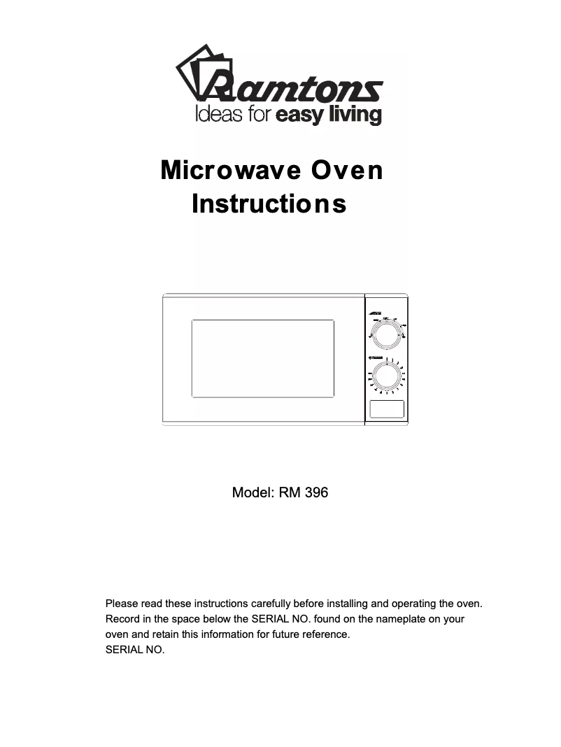 Page n°1 - Manuel utilisateur Ramtons RM/396