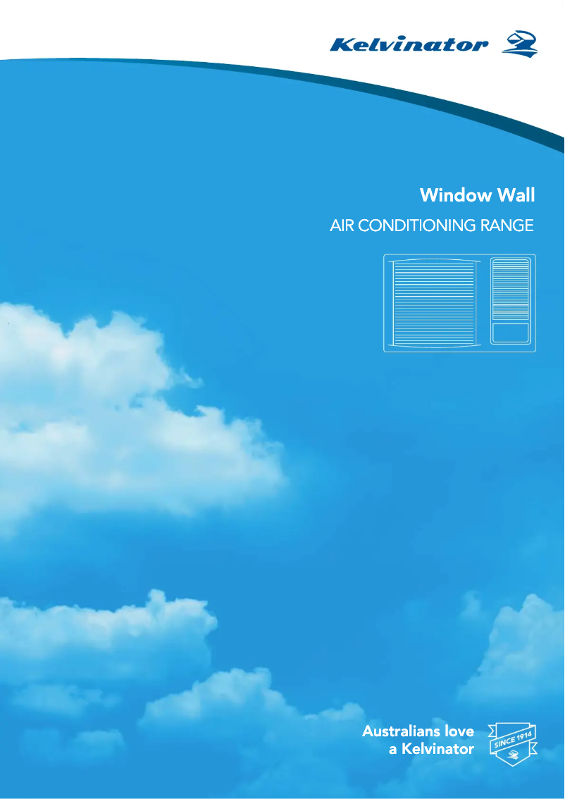 Page 1 de la notice Fiche technique Kelvinator KWH39HRE