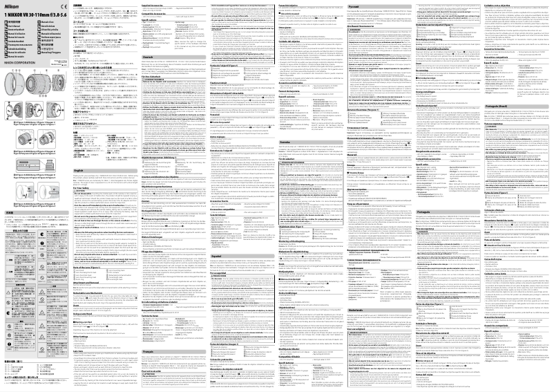 Image de la première page du manuel de l'appareil 1 30-110 mm f/3.8-5.6 VR