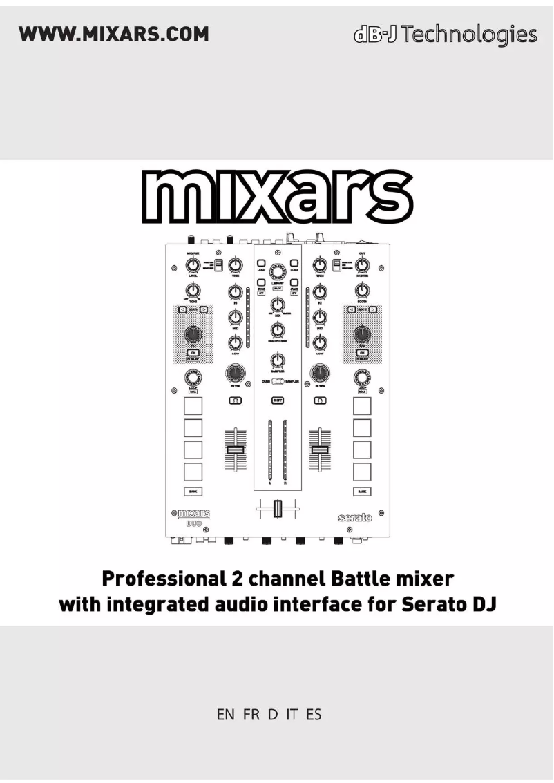 Page 1 de la notice Manuel utilisateur Mixars Duo MKII