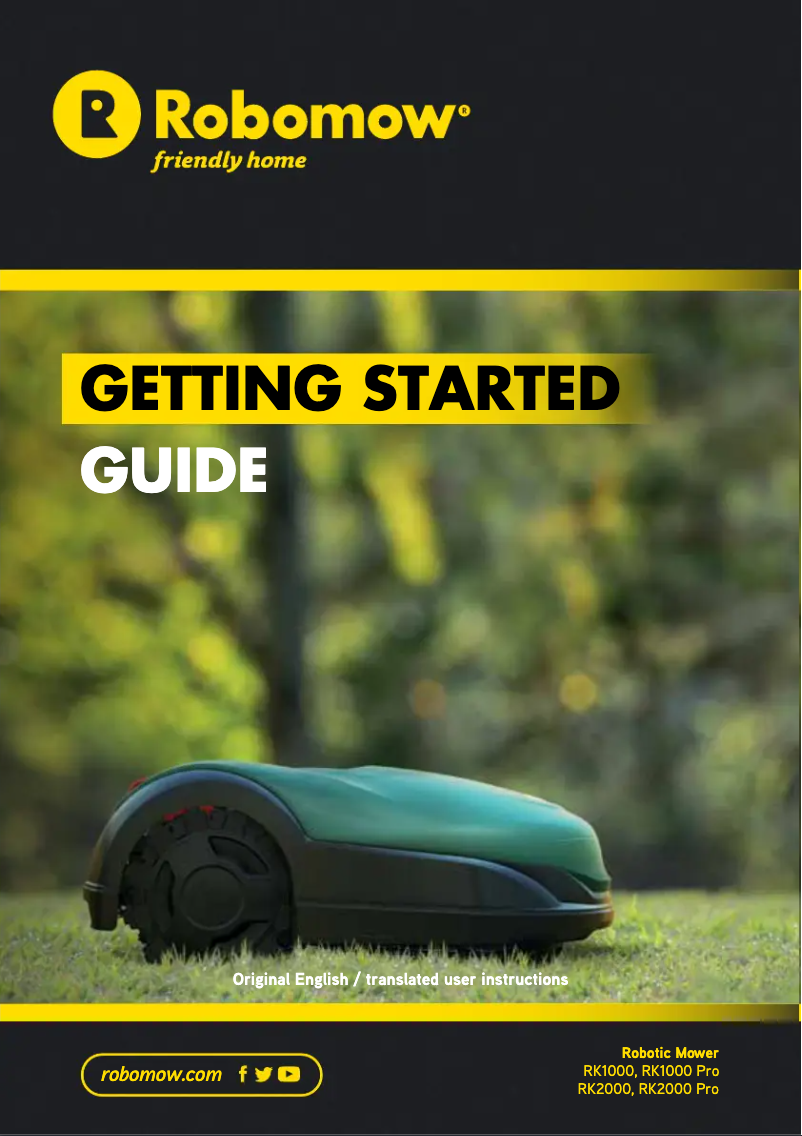 Página 1 del manual Manual de usuario Robomow RK2000