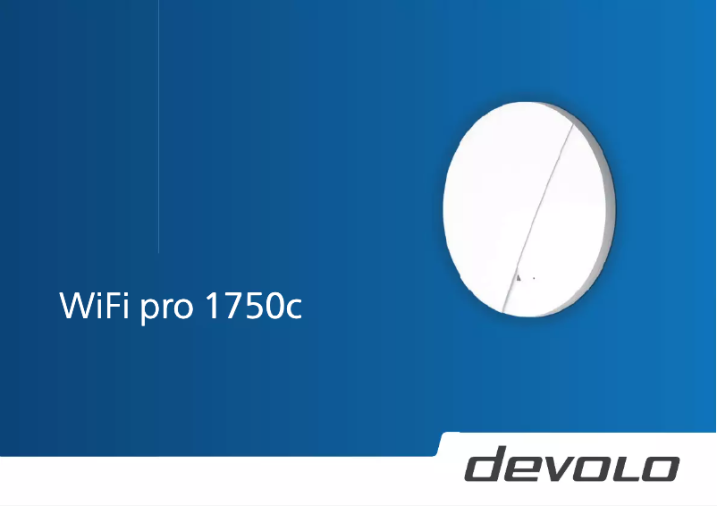 Image de la première page du manuel de l'appareil WiFi pro 1750c