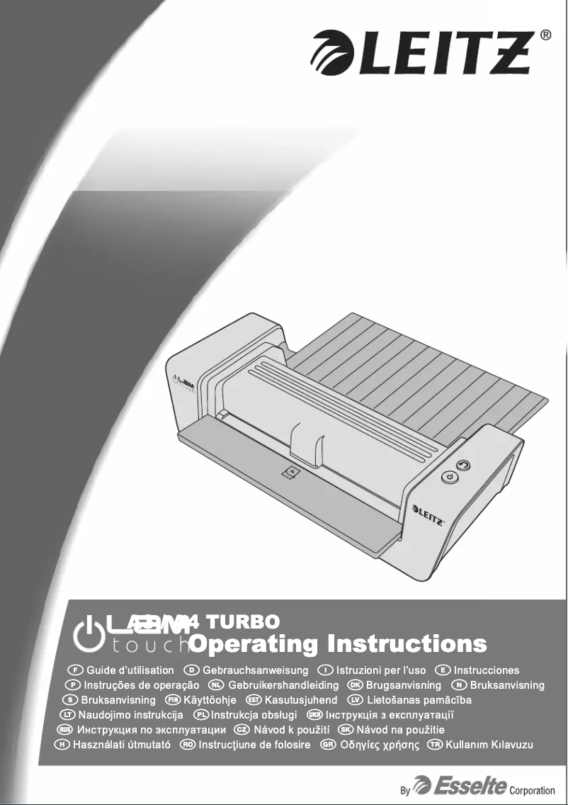 Page n°1 - Manuel utilisateur Leitz ILAM Touch A4 Turbo