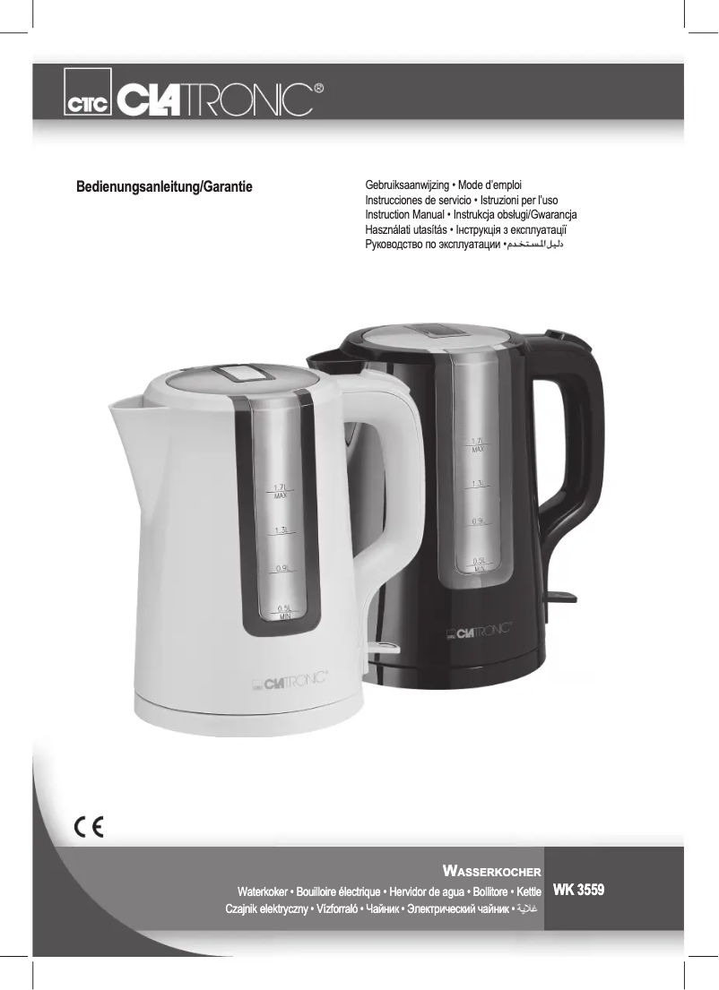 Page 1 de la notice Manuel utilisateur Clatronic WK 3559