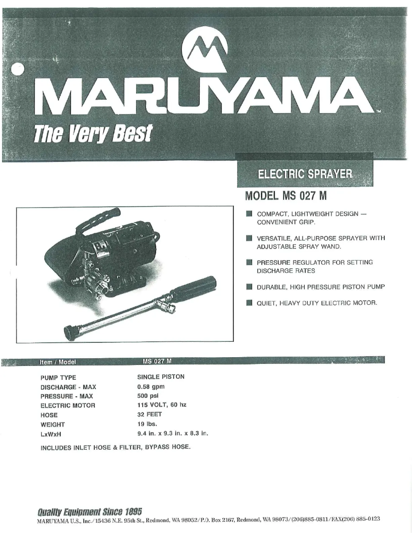 Page n°1 - Manuel utilisateur Maruyama MS027M