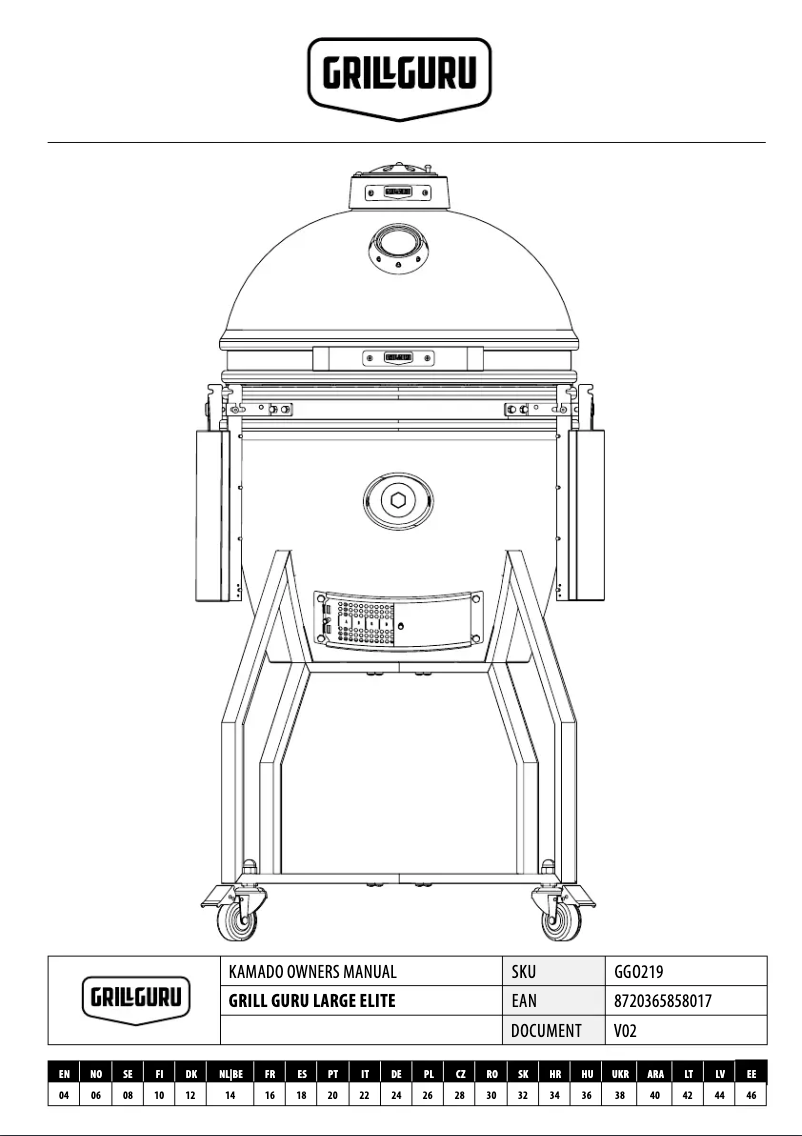 Page 1 de la notice Manuel utilisateur Grill Guru Elite Large