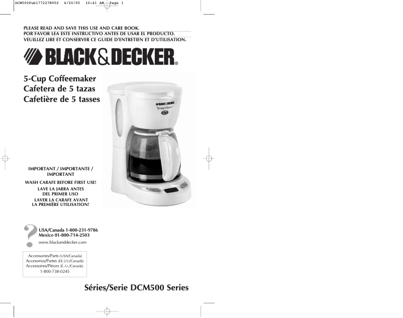 Page 1 de la notice Manuel utilisateur Black & Decker DCM550