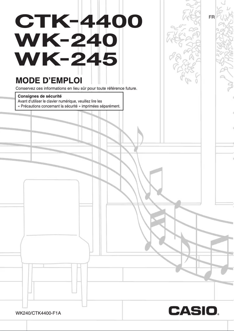 Page n°1 - Manuel utilisateur Casio CTK-4400