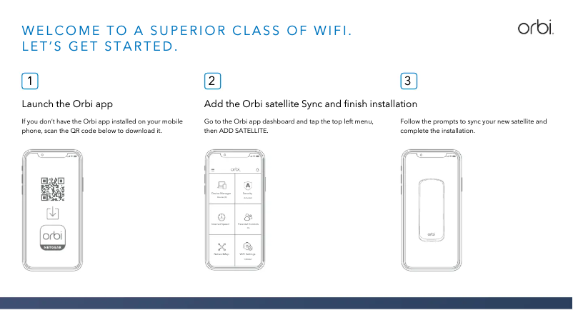 Page n°1 - Guide d'installation Netgear Orbi RBE970B