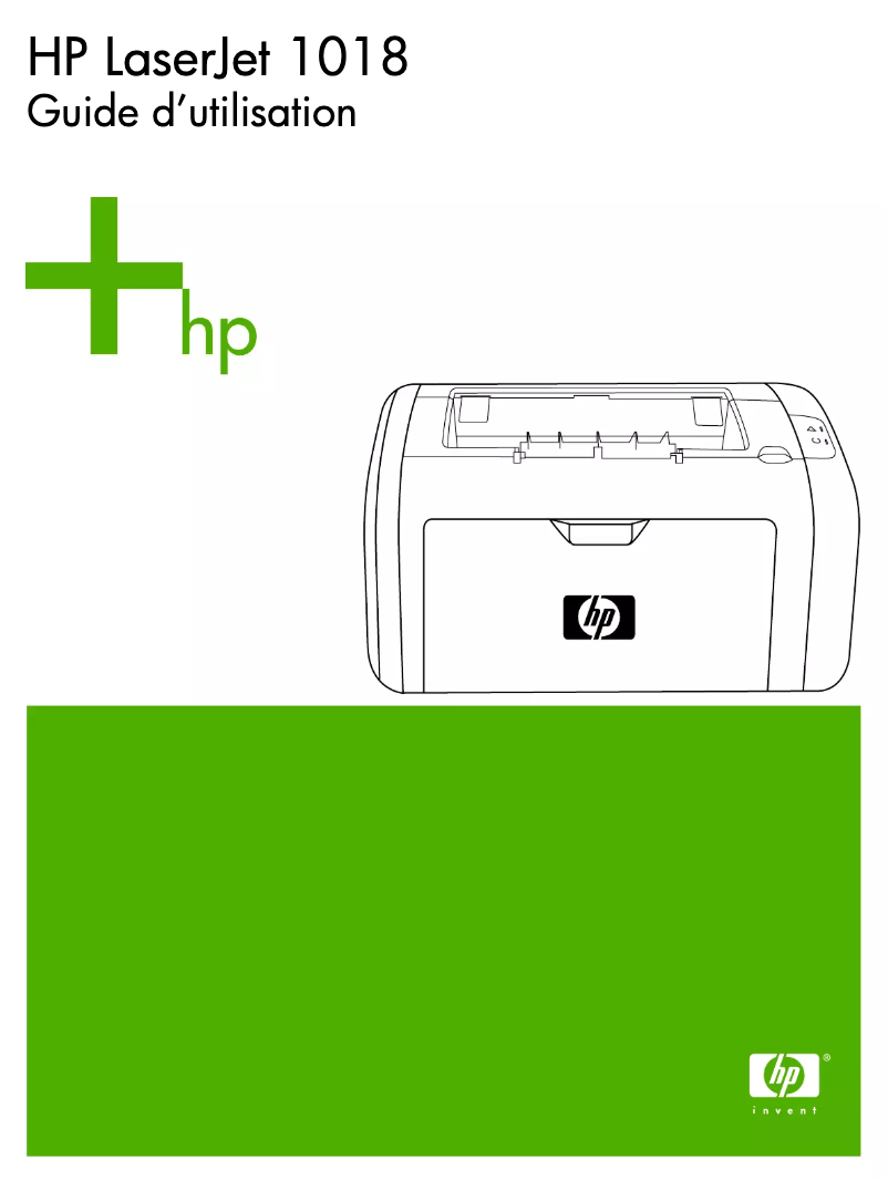 Page 1 de la notice Manuel utilisateur HP LaserJet 1018