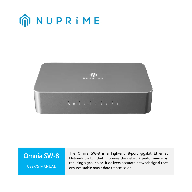 Image de la première page du manuel de l'appareil Omnia SW-8