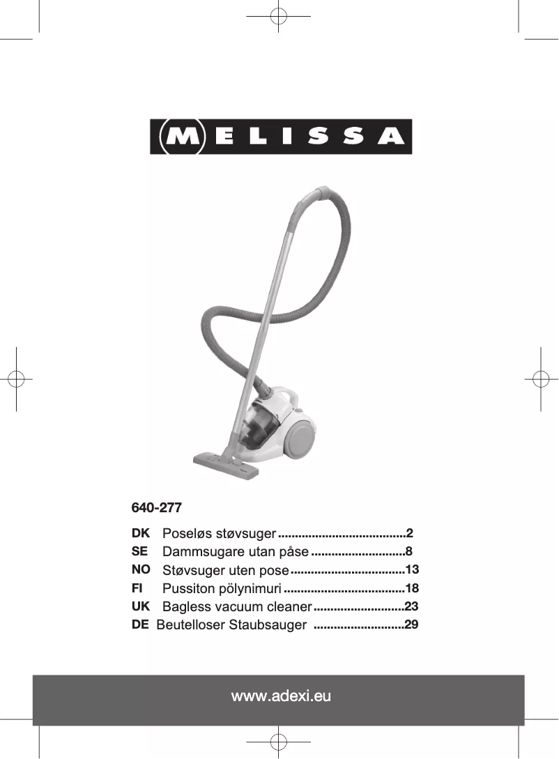 Image de la première page du manuel de l'appareil 640-277