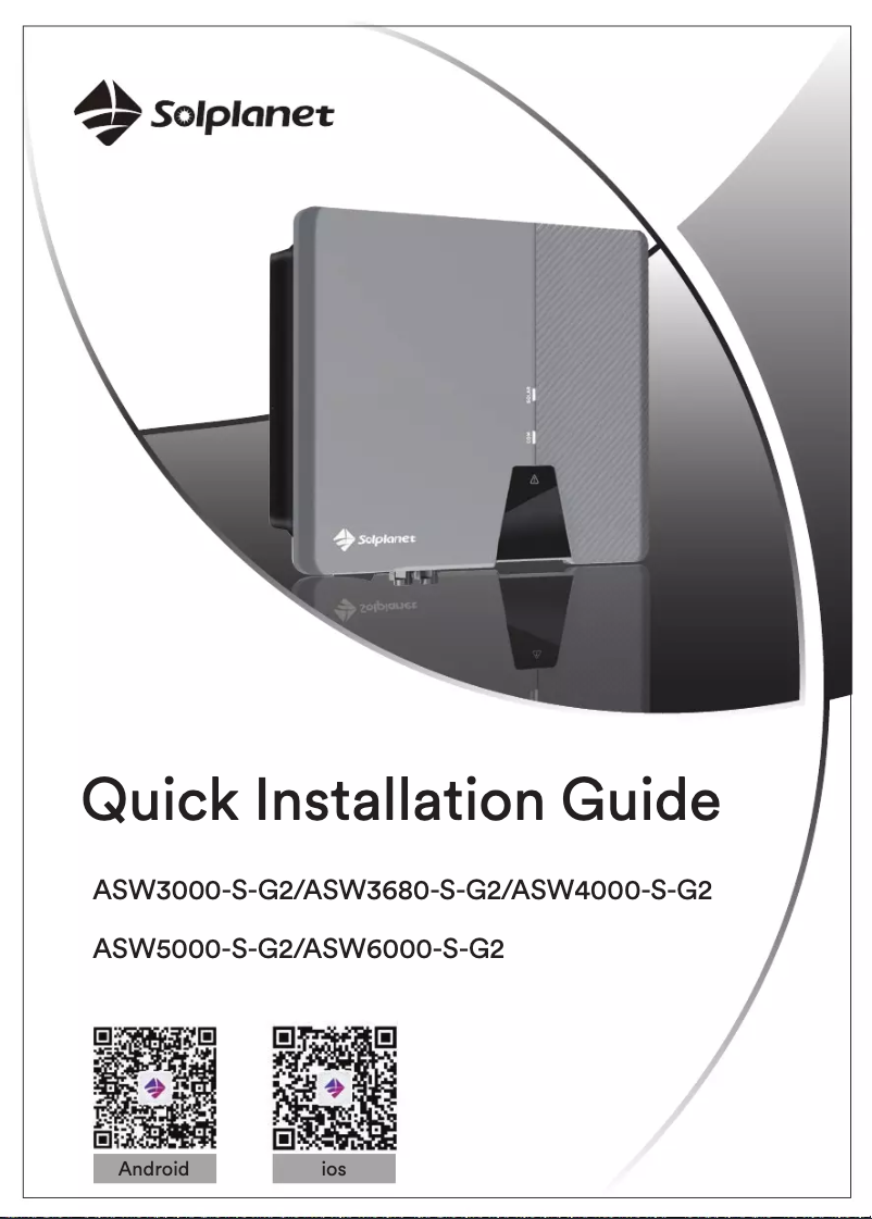 Página 1 del manual Guía de instalación Solplanet ASW4000-S-G2