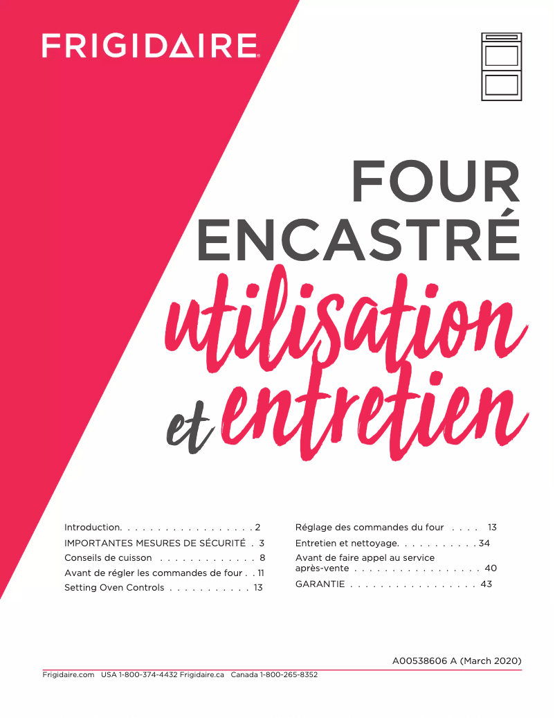 Image de la première page du manuel de l'appareil FGET3069UF