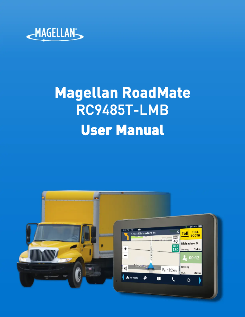 Image de la première page du manuel de l'appareil RoadMate Commercial 9485T-LMB