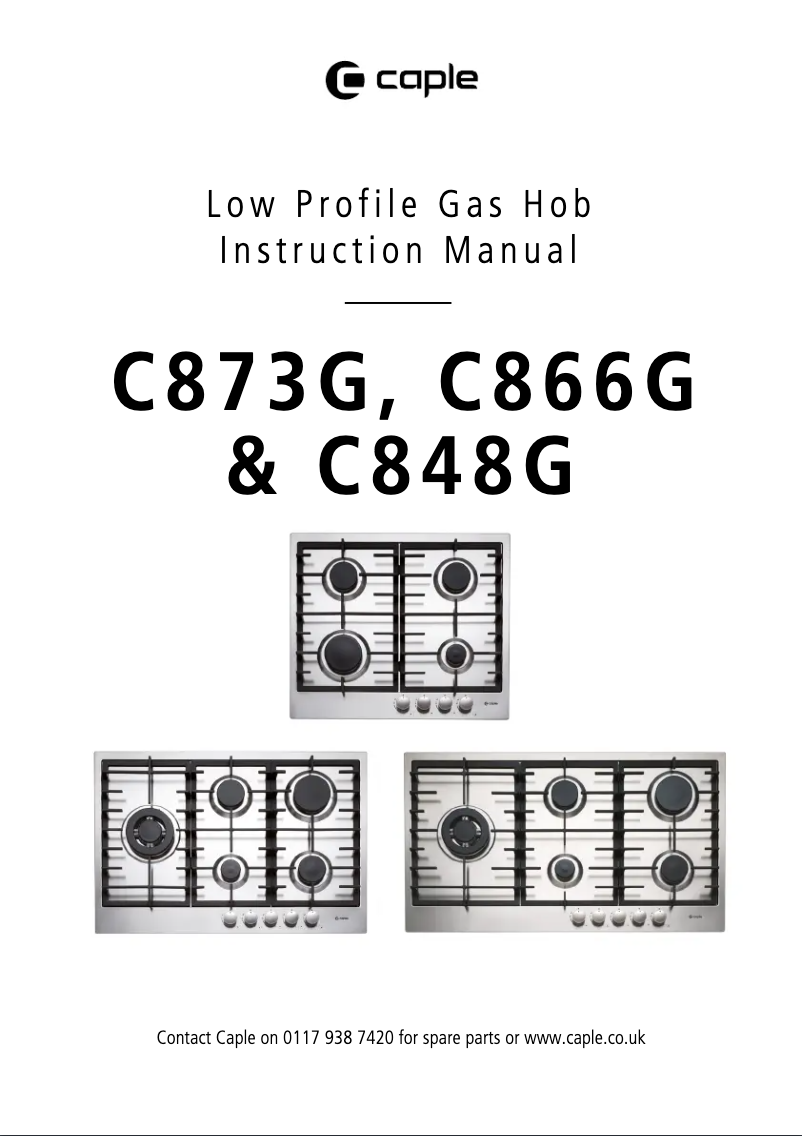 Page 1 de la notice Manuel utilisateur Caple C866G