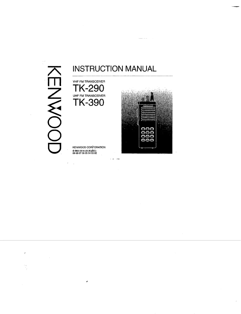 Página 1 del manual Manual de usuario Kenwood TK-390