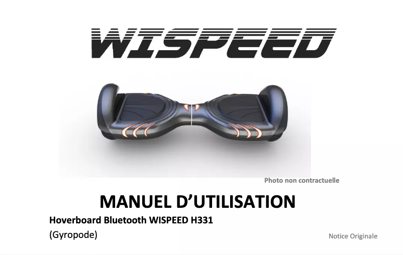 Page n°1 - Manuel utilisateur Wispeed H331