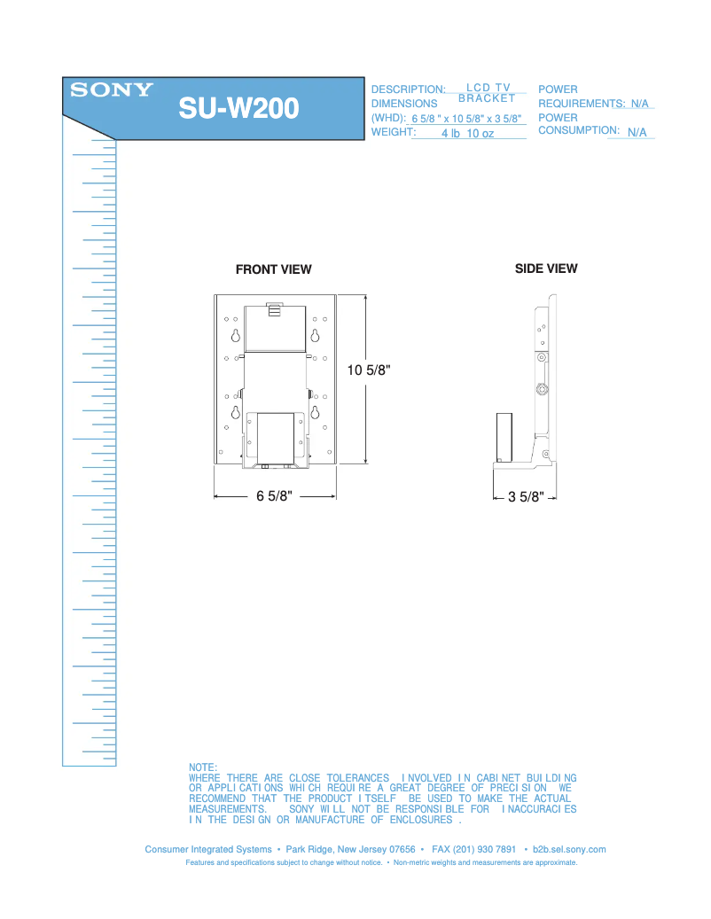 Page 1 de la notice Guide d'installation Sony Wega KLV-23HR1