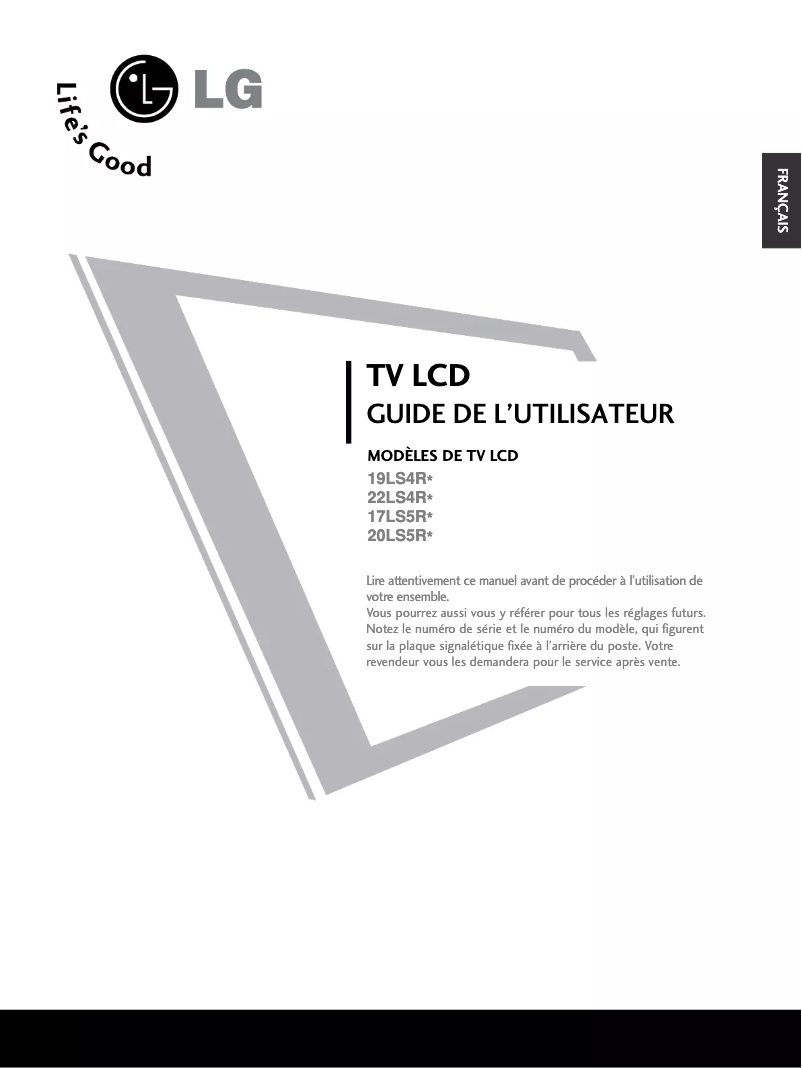 Page n°1 - Manuel utilisateur LG 19LS4R