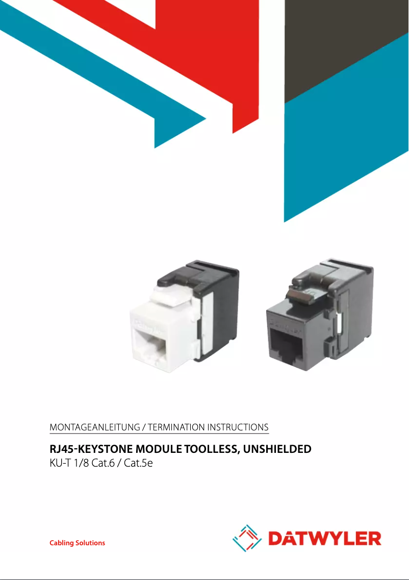 Page 1 de la notice Manuel utilisateur Dätwyler KU-T 1/8 Cat.5e