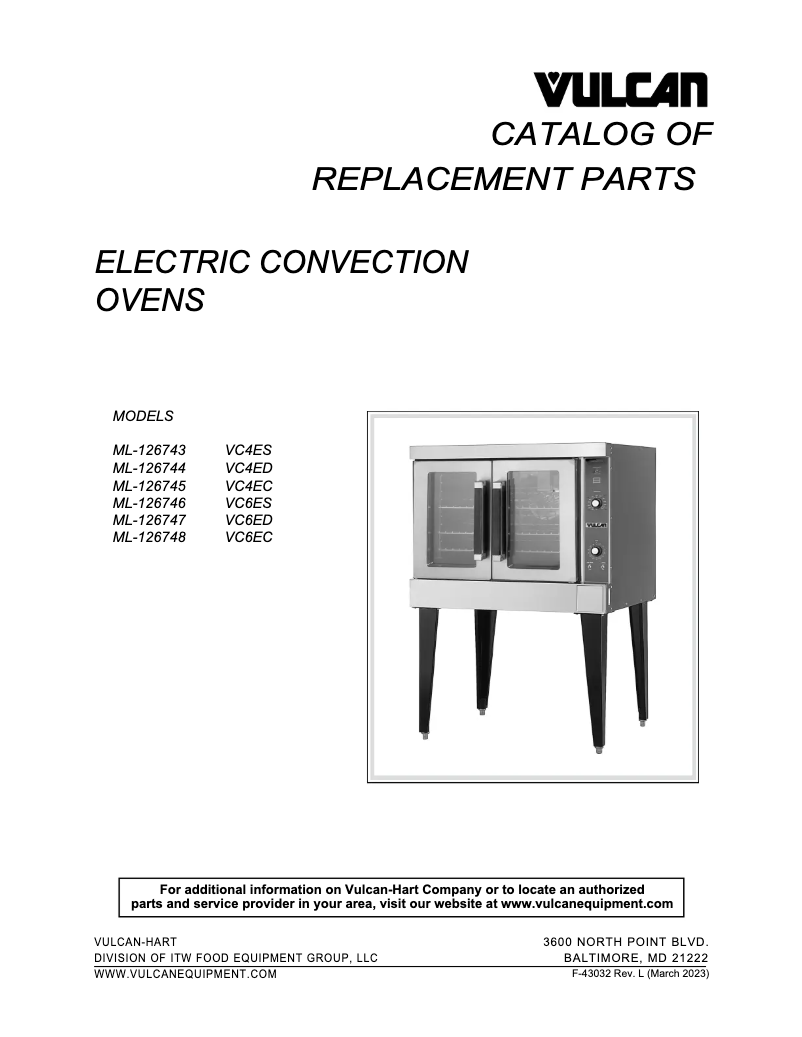 Page n°1 - Catalogue Vulcan VC6ED