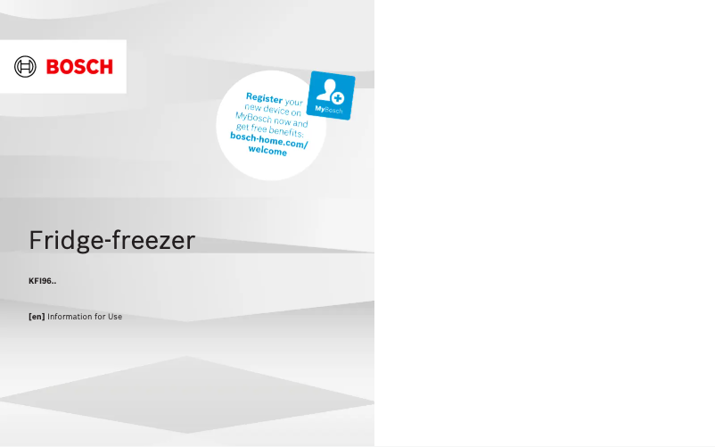 Image de la première page du manuel de l'appareil KFI96AXEAA