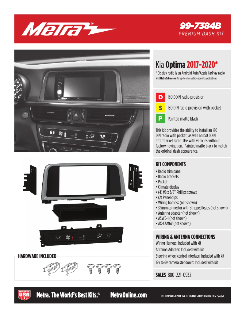Page 1 de la notice Fiche technique AXESS 99-7384B