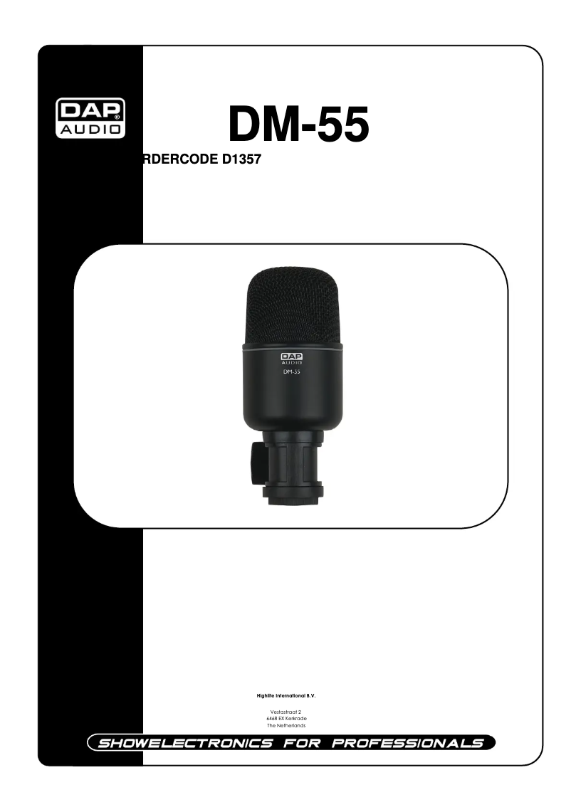 Page 1 de la notice Manuel utilisateur DAP-Audio DM-55