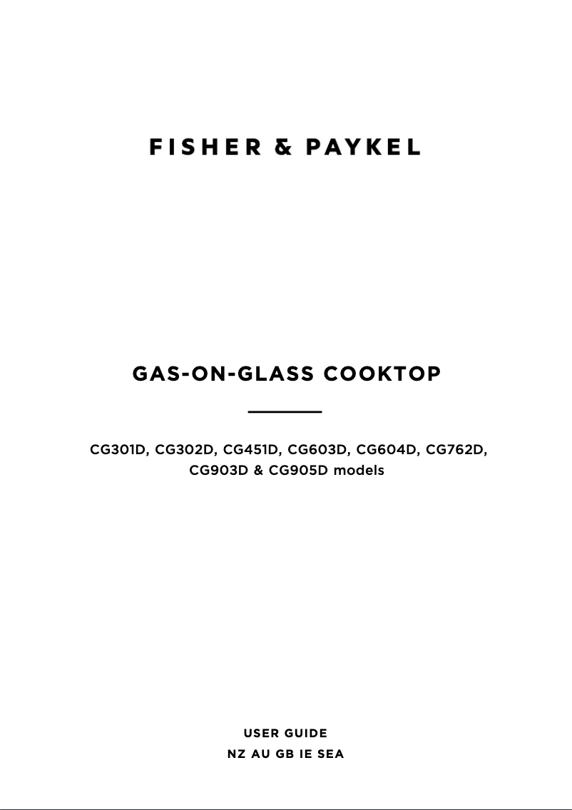 Page n°1 - Manuel utilisateur Fisher & Paykel CG451DLPGB4
