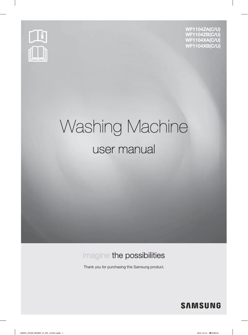 Imagen de la primera página del manual del dispositivo WF1104XBC