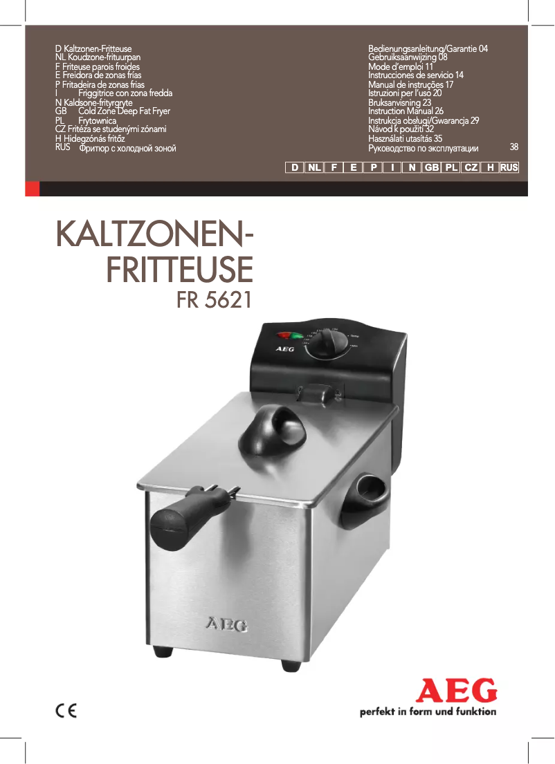 Page n°1 - Manuel utilisateur AEG FR 5621