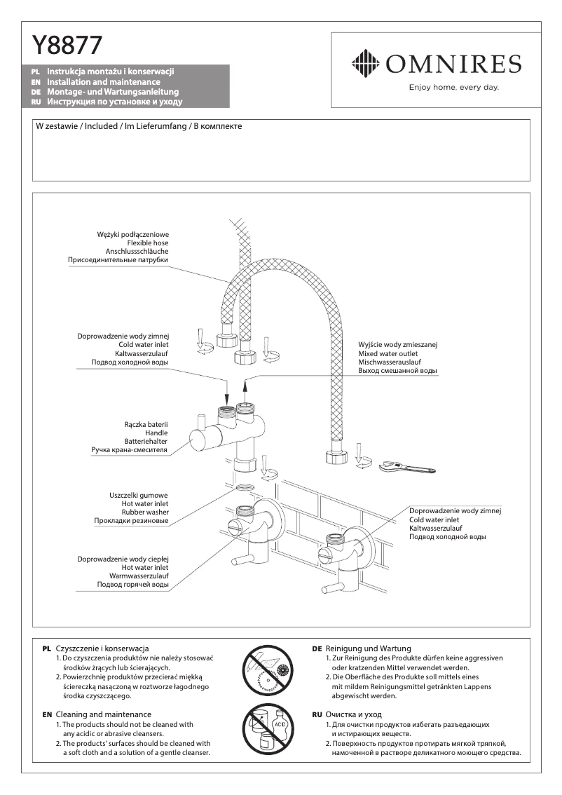 Imagen de la primera página del manual del dispositivo Y8877