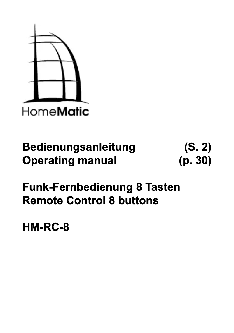 Página 1 del manual Manual de usuario eQ-3 HM-RC-8