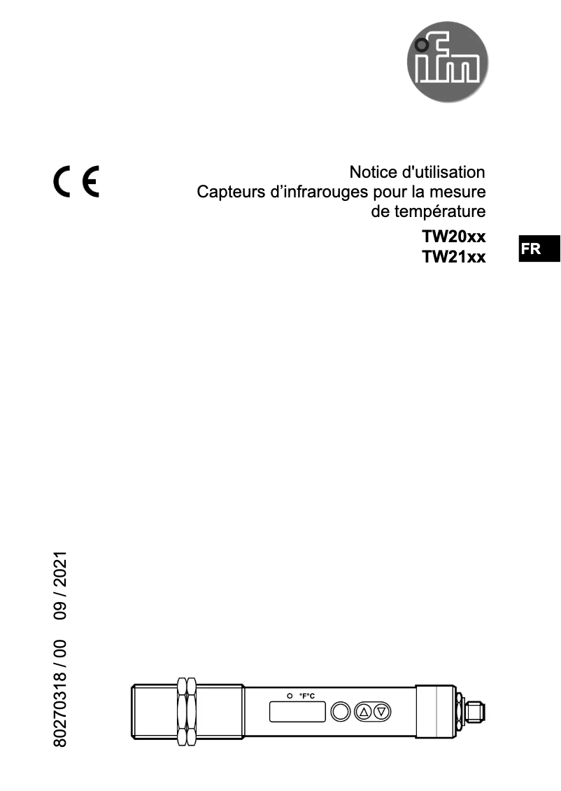 Page n°1 - Manuel utilisateur IFM TW2101