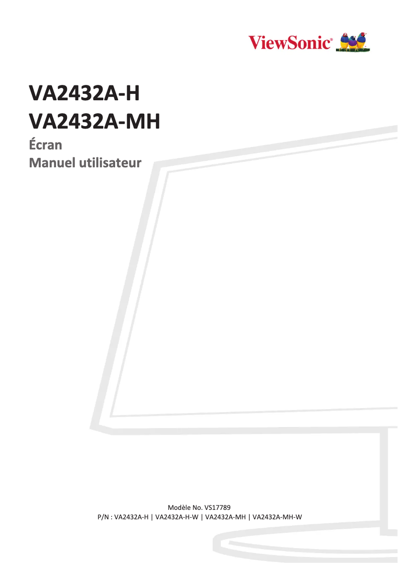 Image de la première page du manuel de l'appareil VA2432A-H