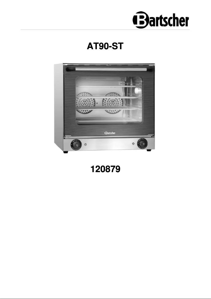 Page 1 de la notice Manuel utilisateur Bartscher AT90-ST